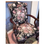 Mathing pair of hand-carved arm chairs