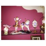 Dancing cow, carousel horse and decoratives