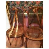 Six matching cane boudoir chairs w gilt bronze ormolu accents