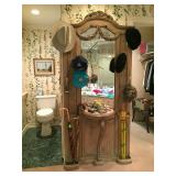 Country French can decorated coat rack entry hall iece