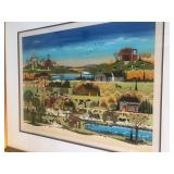 Signed print by Watanabe titled Hay Ride