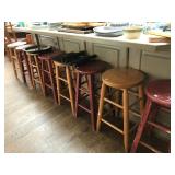 Assorted Wooden Bar Stools