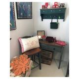 Country Green Desk and accessories