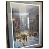 Signed and numbered print by G Harvey titled Wall Street - New York