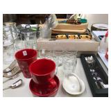 Cups, serving pieces, glasses