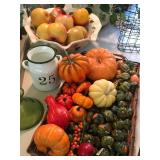 Decorative assorted vegetables and apples