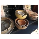 Large collection of Mid Century Ash Trays