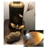 Original Artwork, 1970 Quartz base with decorative embellishments by C Jori