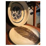 Large Stoneware platter and bowl