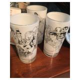 Vintage tallboy frosted Glasses