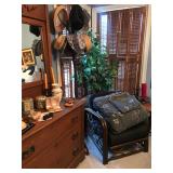Bedroom Dresser, Chair, Hat Rack, Quilts