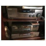 Electronics by Kenwood, Pioneer - Receiver, CD player and DVD player