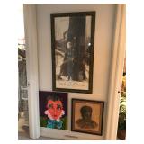 Large Collection of Original artwork from posters, watercolors, oils and prints