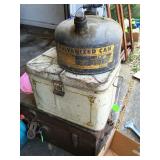 Vintage gas can and trunk