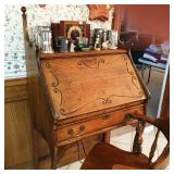 Antique Oak Secretary, Maple Captain