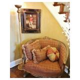 Antique French Provincial Golden Gilded Settee
