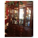 Mahogany Dining Room Suit - Hutch, Server, Table and Chairs