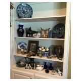 Assortment of Blue and White pieces from Flo Blue to Delf