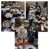 Huge Collection of Blue and White pieces