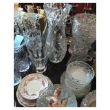 Beautiful Etched and Crystal Glass Vases, Bowls, and more