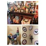 Huge Collection of colorful Roosters, Chickens and more