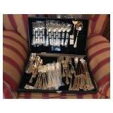 Large set of Goldplated flatware