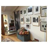 Black & White photos, vintage trunk, Bedon rug
