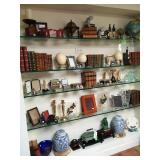 Asian decoratives, frames, books