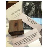 Roy Fridge box, photo and letter
