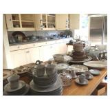 China, Nordika stoneware, glasses and crystal