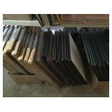 Empty frames and mounted color prints