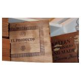 Collection of wooden cigar boxes