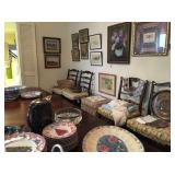 Art, Chippendale chairs and decoratives
