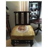 Hand carved antique mahogany chair, circa late 1800