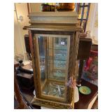 Antique Gold Gilded table top curio cabinet  