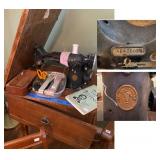 Antique Singer Sewing Machine with all the accessories plus much more  