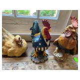 Garden Variety Decorative Roosters  
