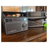 Vintage portable radios, GE and AIWA  