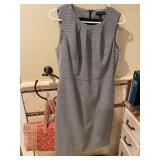 Black and White Vintage 90s dress, Houndstooth, size 8 Banana Republic  