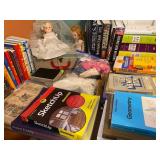 Books, dolls, and other items  