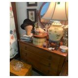 Antique Oak Dresser, Neiman Marcus Hat Box