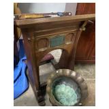 Antique Oak Pulpit with kneeling bench, dated 1902