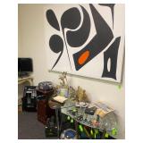 Pair of end table, office supplies 