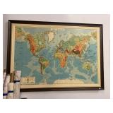 Vinatge Raised World Map 