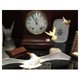 Seagulls, angels, Seth Thomas clock
