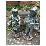 Boy and Girl outdoor statues