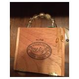 wooden cigar box purse