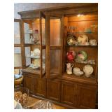 Artefacts 1960s70s pecan Dining Room Suit, 3 pieces including table w/2 leaves, 6 chairs, etc.