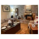 Living room full of decorative items including large crockery sizes 2, 4, 6 gallon by Redwing