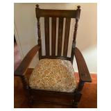 Antique Oak Parlor Chair, Mission style